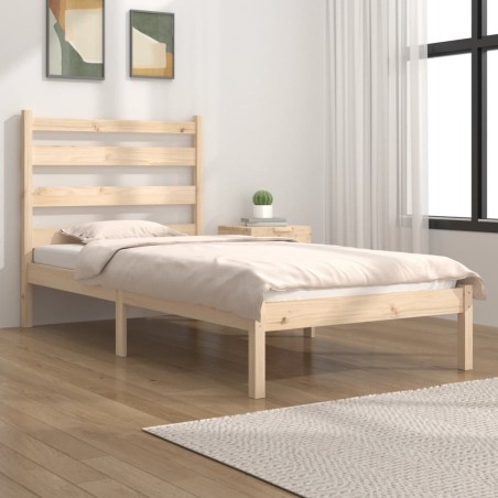 vidaXL Giroletto in Legno Massello di Pino 90x190 cm Single