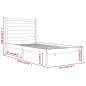 vidaXL Giroletto in Legno Massello di Pino 90x190 cm Single