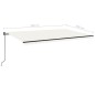 vidaXL Tenda da Sole Retrattile Manuale LED 500x350 cm Crema vidaXL Tenda da Sole Retrattile Manuale LED 500x350 cm Crema