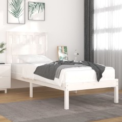 vidaXL Giroletto Bianco in Legno Massello di Pino 90x190 cm Single