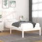 vidaXL Giroletto Bianco in Legno Massello di Pino 90x190 cm Single vidaXL Giroletto Bianco in Legno Massello di Pino 90x190 cm Single