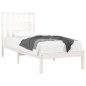 vidaXL Giroletto Bianco in Legno Massello di Pino 90x190 cm Single vidaXL Giroletto Bianco in Legno Massello di Pino 90x190 cm Single