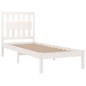 vidaXL Giroletto Bianco in Legno Massello di Pino 90x190 cm Single vidaXL Giroletto Bianco in Legno Massello di Pino 90x190 cm Single