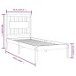 vidaXL Giroletto Bianco in Legno Massello di Pino 90x190 cm Single vidaXL Giroletto Bianco in Legno Massello di Pino 90x190 cm Single