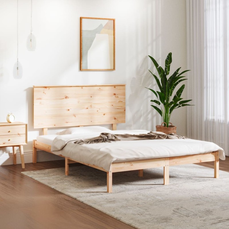 vidaXL Giroletto in Legno Massello 135x190 cm Double vidaXL Giroletto in Legno Massello 135x190 cm Double