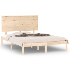 vidaXL Giroletto in Legno Massello 135x190 cm Double