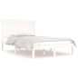 vidaXL Giroletto Bianco in Legno Massello 120x190 cm Small Double vidaXL Giroletto Bianco in Legno Massello 120x190 cm Small Double