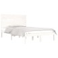 vidaXL Giroletto Bianco in Legno Massello 120x190 cm Small Double vidaXL Giroletto Bianco in Legno Massello 120x190 cm Small Double