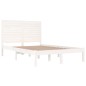 vidaXL Giroletto Bianco in Legno Massello 120x190 cm Small Double vidaXL Giroletto Bianco in Legno Massello 120x190 cm Small Double