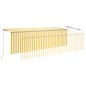 vidaXL Tenda Sole Retrattile Manuale Parasole LED 5x3m Gialla Bianca vidaXL Tenda Sole Retrattile Manuale Parasole LED 5x3m Gialla Bianca