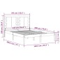 vidaXL Giroletto in Legno Massello 135x190 cm Double vidaXL Giroletto in Legno Massello 135x190 cm Double