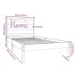 vidaXL Giroletto in Legno Massello 90x190 cm Single vidaXL Giroletto in Legno Massello 90x190 cm Single