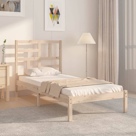 vidaXL Giroletto in Legno Massello 90x190 cm Single