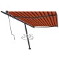 vidaXL Tenda Retrattile Automatica 500x300 cm Arancione e Marrone vidaXL Tenda Retrattile Automatica 500x300 cm Arancione e Marrone