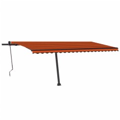 vidaXL Tenda Retrattile Automatica 500x300 cm Arancione e Marrone
