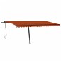 vidaXL Tenda Retrattile Automatica 500x300 cm Arancione e Marrone vidaXL Tenda Retrattile Automatica 500x300 cm Arancione e Marrone