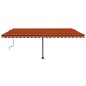 vidaXL Tenda Retrattile Automatica 500x300 cm Arancione e Marrone vidaXL Tenda Retrattile Automatica 500x300 cm Arancione e Marrone