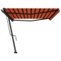 vidaXL Tenda Retrattile Automatica 500x300 cm Arancione e Marrone vidaXL Tenda Retrattile Automatica 500x300 cm Arancione e Marrone