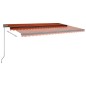 vidaXL Tenda Retrattile Automatica 500x300 cm Arancione e Marrone vidaXL Tenda Retrattile Automatica 500x300 cm Arancione e Marrone