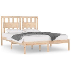 vidaXL Giroletto in Legno Massello 135x190 cm Small Double
