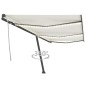 vidaXL Tenda da Sole Retrattile Manuale con LED 600x300 cm Crema vidaXL Tenda da Sole Retrattile Manuale con LED 600x300 cm Crema