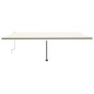 vidaXL Tenda da Sole Retrattile Manuale con LED 600x300 cm Crema vidaXL Tenda da Sole Retrattile Manuale con LED 600x300 cm Crema