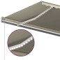 vidaXL Tenda da Sole Retrattile Manuale con LED 600x300 cm Crema vidaXL Tenda da Sole Retrattile Manuale con LED 600x300 cm Crema