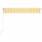 vidaXL Tenda da Sole Retrattile Manuale e LED 400x300cm Gialla Bianca vidaXL Tenda da Sole Retrattile Manuale e LED 400x300cm Gialla Bianca