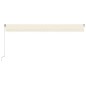 vidaXL Tenda da Sole Retrattile Manuale con LED 600x300 cm Crema vidaXL Tenda da Sole Retrattile Manuale con LED 600x300 cm Crema