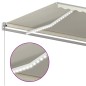 vidaXL Tenda da Sole Retrattile Manuale con LED 600x300 cm Crema vidaXL Tenda da Sole Retrattile Manuale con LED 600x300 cm Crema