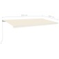 vidaXL Tenda da Sole Retrattile Manuale con LED 600x300 cm Crema vidaXL Tenda da Sole Retrattile Manuale con LED 600x300 cm Crema
