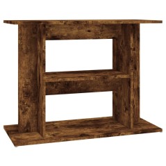 vidaXL Supporto Acquario 80x35x60 cm in Legno Multistrato Rovere Fumo