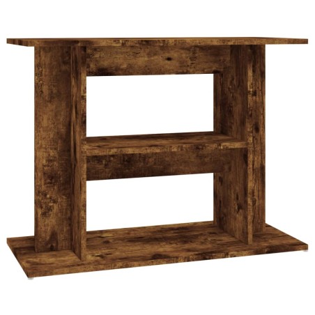 vidaXL Supporto Acquario 80x35x60 cm in Legno Multistrato Rovere Fumo