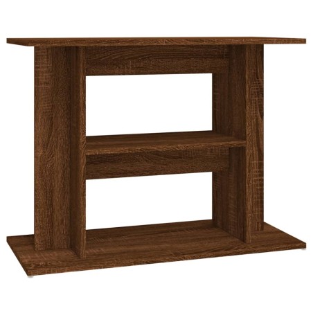 vidaXL Supporto Acquario 80x35x60 cm Legno Multistrato Rovere Marrone