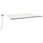 vidaXL Tenda da Sole Retrattile Manuale 500x350 cm Crema vidaXL Tenda da Sole Retrattile Manuale 500x350 cm Crema