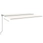 vidaXL Tenda da Sole Retrattile Manuale 500x350 cm Crema vidaXL Tenda da Sole Retrattile Manuale 500x350 cm Crema