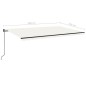 vidaXL Tenda da Sole Retrattile Manuale 500x350 cm Crema vidaXL Tenda da Sole Retrattile Manuale 500x350 cm Crema