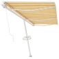 vidaXL Tenda da Sole Autoportante Manuale 600x300 cm Gialla Bianca