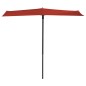Madison Ombrellone da Balcone Sun Wave 270x150 cm Rosso Mattone Madison Ombrellone da Balcone Sun Wave 270x150 cm Rosso Mattone