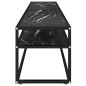 vidaXL Mobile Porta TV Marmo Nero 200x40x40,5 cm in Vetro Temperato vidaXL Mobile Porta TV Marmo Nero 200x40x40,5 cm in Vetro Temperato
