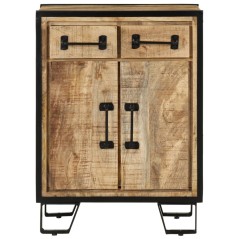 vidaXL Credenza 2 Cassetti 53x31x72 cm Legno Massello di Mango e Ferro