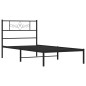 vidaXL Giroletto con Testiera Metallo Nero 100x200 cm vidaXL Giroletto con Testiera Metallo Nero 100x200 cm