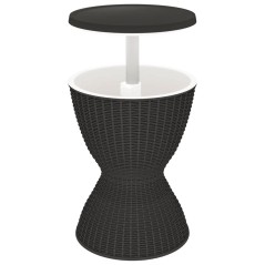 vidaXL Tavolo Frigo 3 in 1 Polipropilene Nero