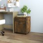 Armadietto con Ruote Rovere Fumo 45x38x54 cm Legno Multistrato Armadietto con Ruote Rovere Fumo 45x38x54 cm Legno Multistrato