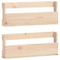 vidaXL Scarpiere a Parete 2 pz 59x9x23 cm Legno Massello di Pino