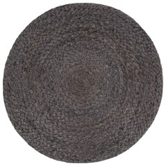 vidaXL Pouf Lavorato a Mano Grigio Scuro 45x30 cm in Juta