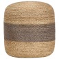 vidaXL Pouf Lavorato a Mano Grigio 40x45 cm in Juta vidaXL Pouf Lavorato a Mano Grigio 40x45 cm in Juta