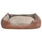 vidaXL Cuccia per Cani con Cuscino in Pelle Sintetica Taglia L Beige vidaXL Cuccia per Cani con Cuscino in Pelle Sintetica Taglia L Beige