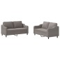 vidaXL Set di Divani 2 pz con Cuscini Tortora in Tessuto vidaXL Set di Divani 2 pz con Cuscini Tortora in Tessuto