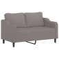 vidaXL Set di Divani 2 pz con Cuscini Tortora in Tessuto vidaXL Set di Divani 2 pz con Cuscini Tortora in Tessuto